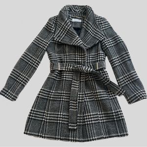Checkered Calvin Klein Wool Coat